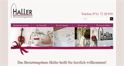 Desktop Screenshot of bestattungshaus-haller.de