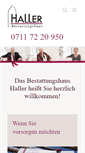 Mobile Screenshot of bestattungshaus-haller.de